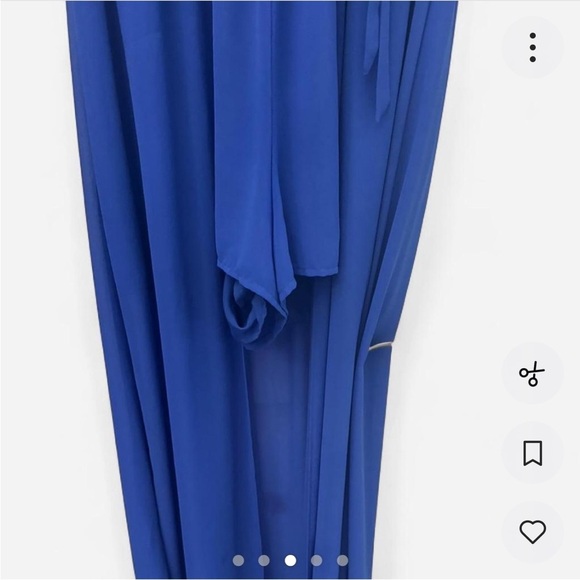 Women’s 10 New Look Royal Blue Wrap hi lo vacation Romper with flutter sleeves - Picture 5 of 5